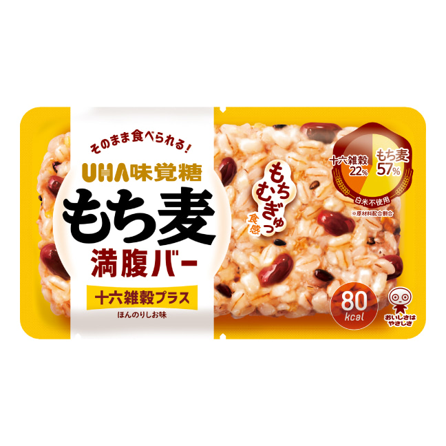 ショップ UHA味覚糖 もち麦満腹バー 十六雑穀プラス 55g ×10個賞味期限2023 07