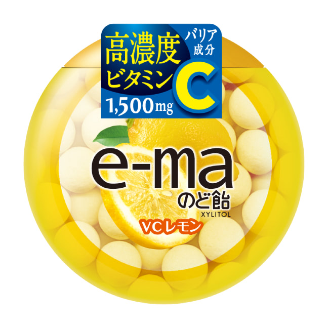 公式 Uha味覚糖 商品カタログ E Maのど飴 容器 ｖｃレモン