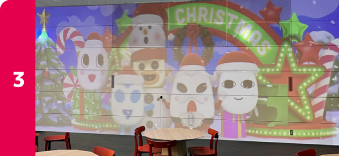 投影内容イメージ ぷっちょるずのクリスマス