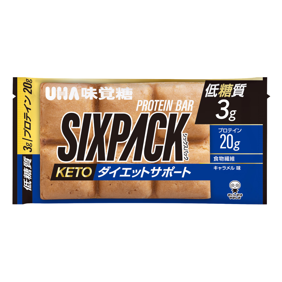SIXPACK KETOダイエットサポート プロテインバー　キャラメル味